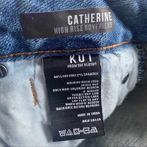 Kut From the Kloth | Catherine Ripped High Waist Slim Boyfriend Jeans In Variety - Picture 6 of 13